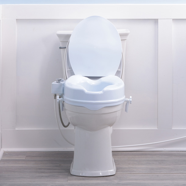 Raised Toilet Seat with Bidet (Warm Water Model)