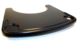 AMS Black Slide-on Molded Wheelchair Tray w/ Cupholders