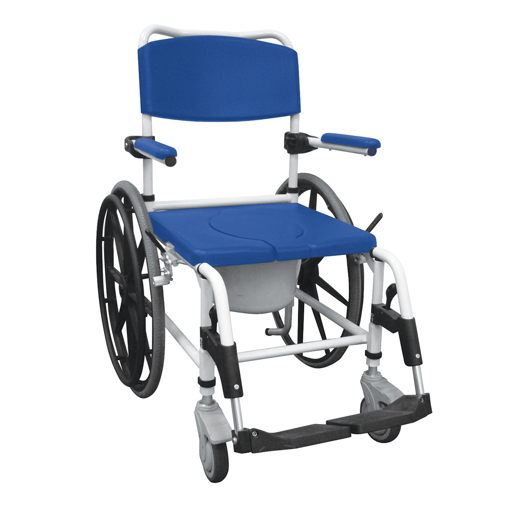 Aluminum Rehab Shower Commode Chair (self propelled)