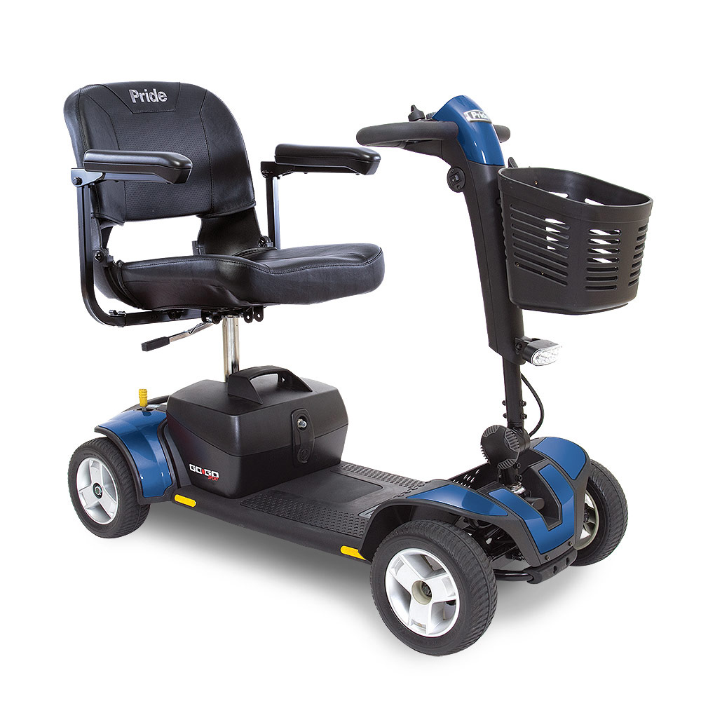 Pride Go-Go Sport Scooter 4-Wheel 18-AH batteries &amp; charger