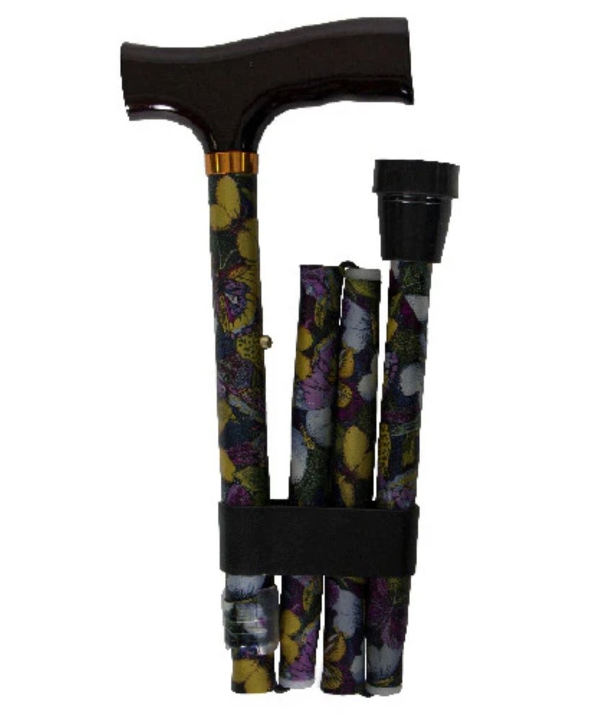 Butterfly Adjustable Folding Cane w/Fritz Handle