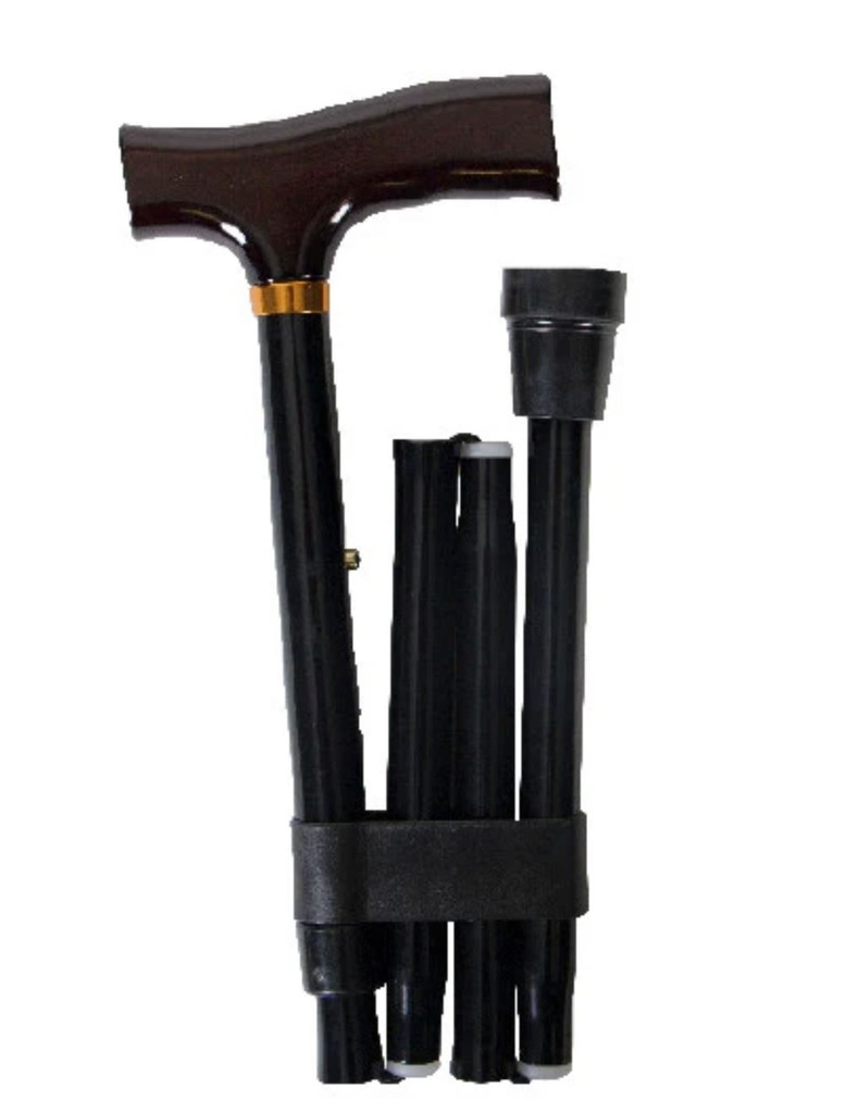 Adjustable Folding Travel Cane w/Fritz Handle