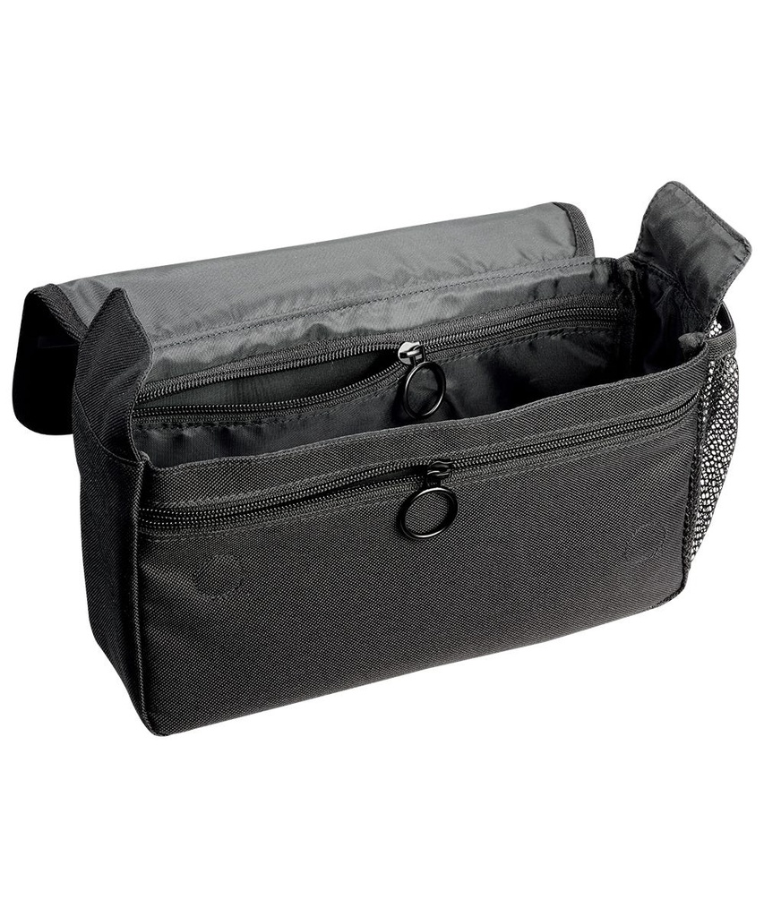 Wheelchair Armrest Bag / Walker Bag w/Magnetic Closure (Black)