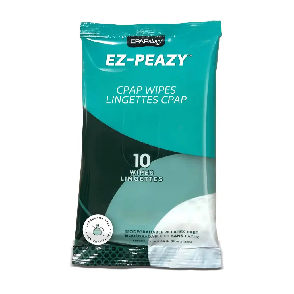 EZ-PEAZY 100% Cotton CPAP Mask Cleaning Wipes (Travel Pack)