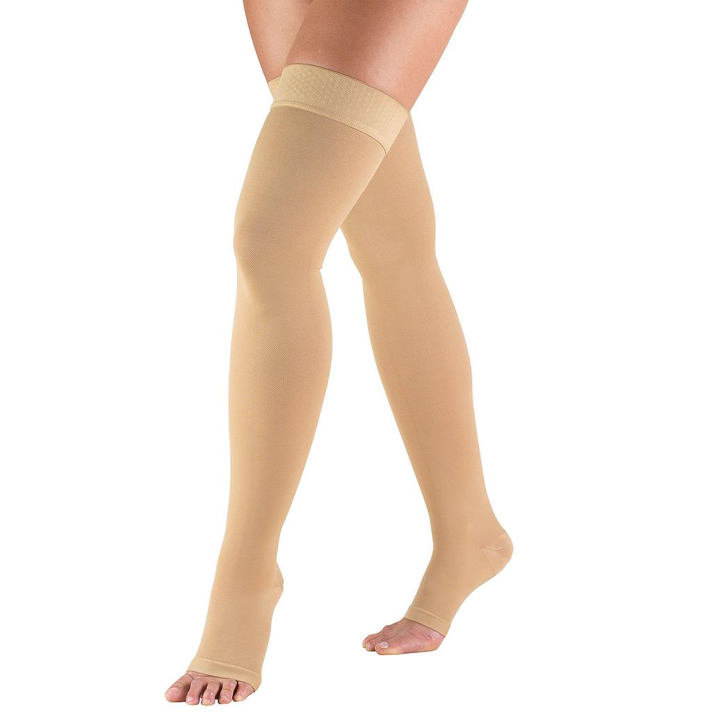 Truform Thigh High Support Stockings Silicone Top 20-30 mmHg Open Toe