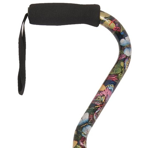 Patterned Cane w/ Offset Foam Handle