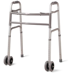 [40000006413] 2 Button Extra Wide Folding Bariatric Walker w/5&quot; wheels