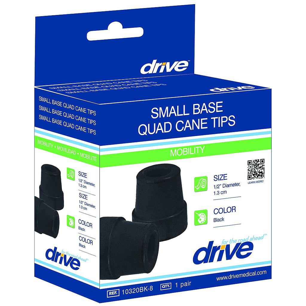 Small Quad Cane Tips 1/2" Box/4 Mobility Care