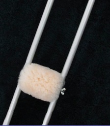 [40000003744] Sheepskin Crutch Handgrip Pads Black (Pair)
