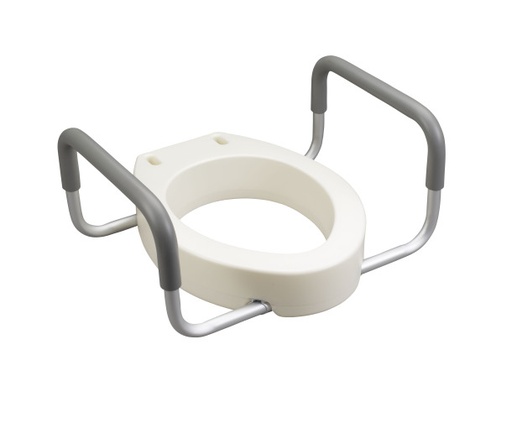 Premium Raised Toilet Seat Elevator with Removable Arms (adds 3.5" Height)