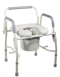 [ 40000008188] Drop-Arm Commode with Padded Seat