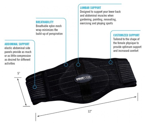 Men's Obus Forme Back Belt w/Ventilated Lumbar Pad