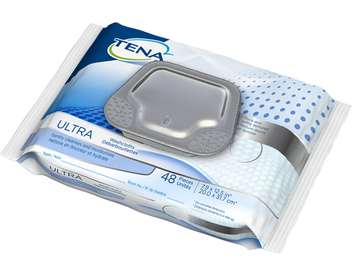 [40000008483  ] Tena Ultra Washcloths (Wet Wipes) package of 48