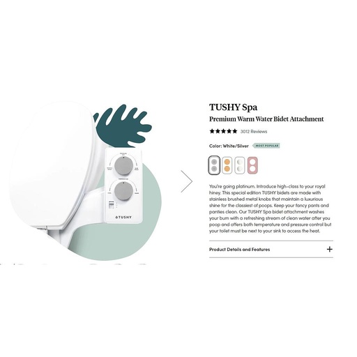[40000008784] Tushy Spa Bidet System 