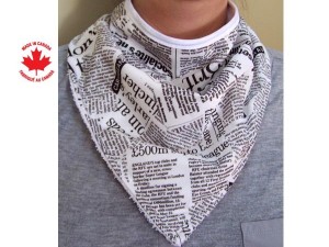 [40000008798] Newsprint Clothing Protector Bandana (Bib)
