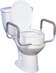[40000008912] Premium Bolt-On 4&quot; Elongated Raised Toilet Seat w/Removable Arms