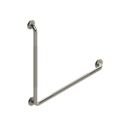 [40000009244 ] L-Shaped Grab Bar, Stainless Steel Knurled - 1.25 Diameter