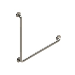 L-Shaped Grab Bar, Chrome Plated &amp; Knurled 