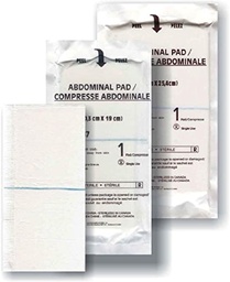 [40000009274] Abdominal Pads, Sterile 8&quot; x 10&quot; (24/Box)