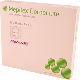 [40000009709] Mepilex Border Lite Soft Silicone Foam Dressing, 10CM X 10CM(Box/5)  