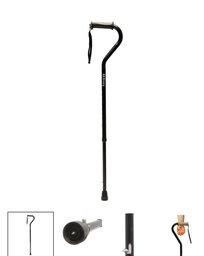 [40000010084] Offset Cane with Retractable Ice Pick Black