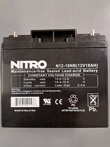 [40000010119] 12v 18ah Scooter Battery  (Install not included)