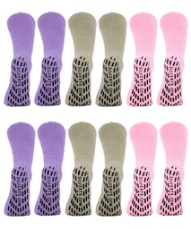 Mens / Womens Non Skid Hospital Socks - 3 Pairs Slipper Socks