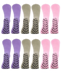 Mens / Womens Non Skid Hospital Socks - 6 Pairs Slipper Socks