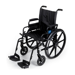 Lightweight Adjustable Wheelchair w/Flip-Back Desk Length Arms &amp; Swing-Away Footrests