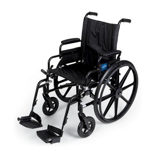 Lightweight Adjustable Wheelchair w/Flip-Back Desk Length Arms & Swing-Away Footrests