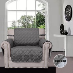 [40000010443] Reversible Chair Cover/Protector  (Chair, Gray/Light Gray)