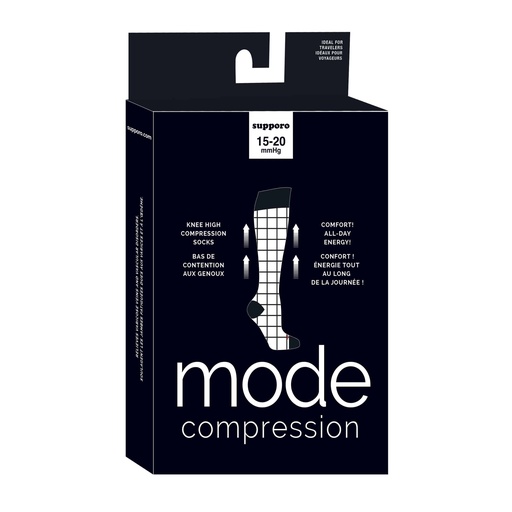 UNISEX 15-20mmHg CHECKERED COMPRESSION SOCKS
