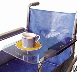 Clear Slide-on Flip-up Half Tray for Wheelchair