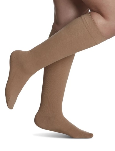 Sigvaris 30-40 mmHg Womens Essential Cotton Closed Toe Knee High Compression Socks