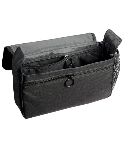 [40000016280] Wheelchair Armrest Bag / Walker Bag w/Magnetic Closure (Black) (can't get anymore)