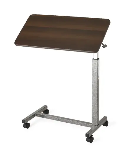 [40000020560] Tilt Top H-Base Overbed Table