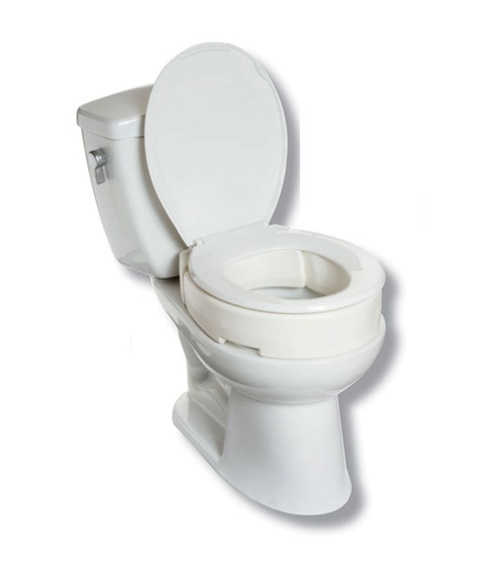 MHC Hinged Raised Toilet Seat with Handles (Elongated)