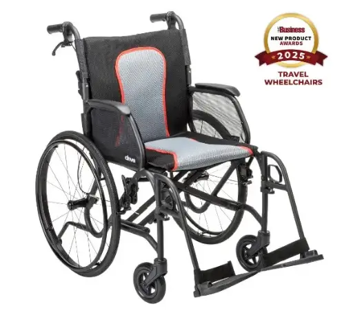 DV Ultra-Lightweight AeroFly Travel Wheelchair w/Large Rear Wheels